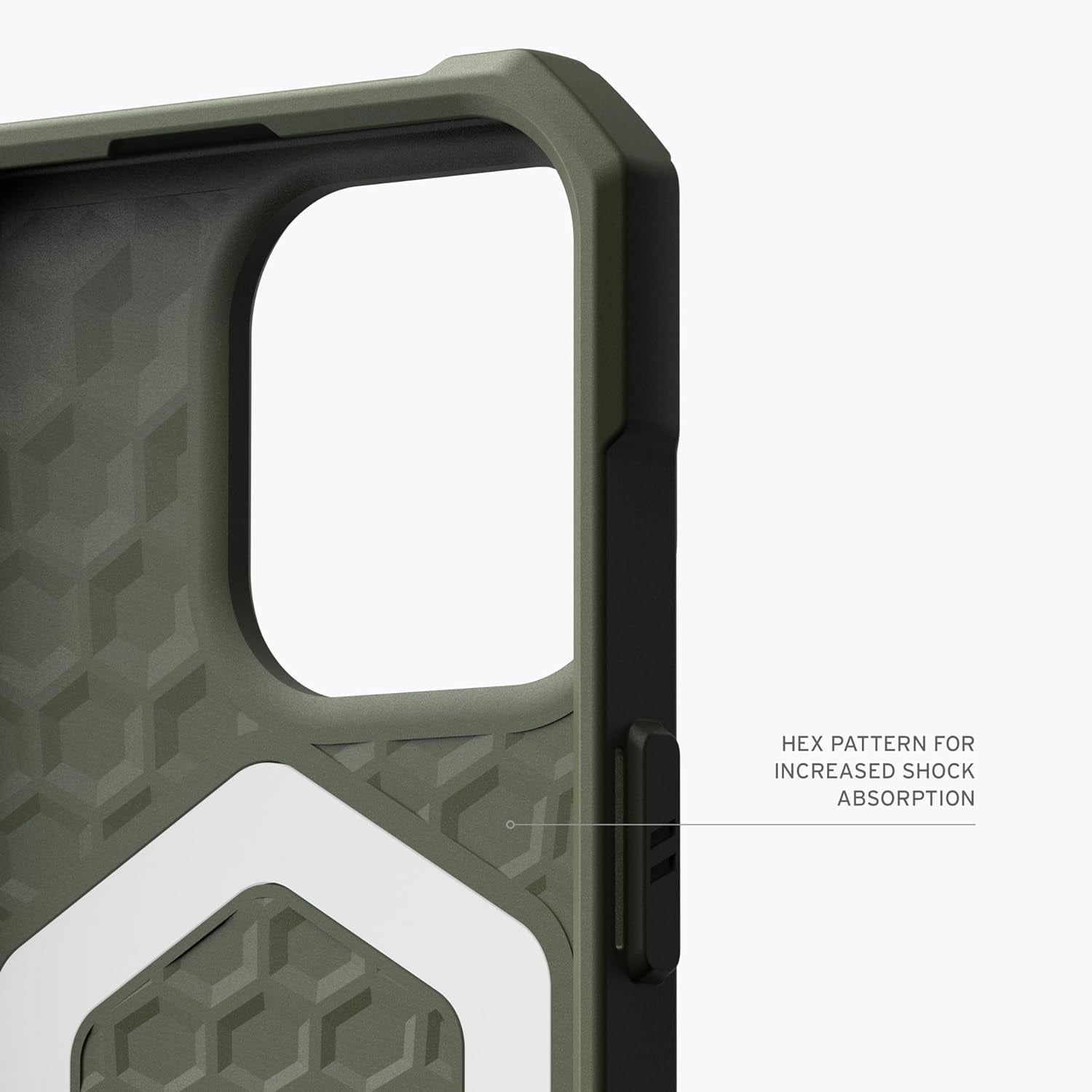 UAG iPhone 15 Pro Case 6.1" Essential Armor Olive Drab Built-in Magnet Compatible with MagSafe Charging Rugged Military Grade Protective Cover
