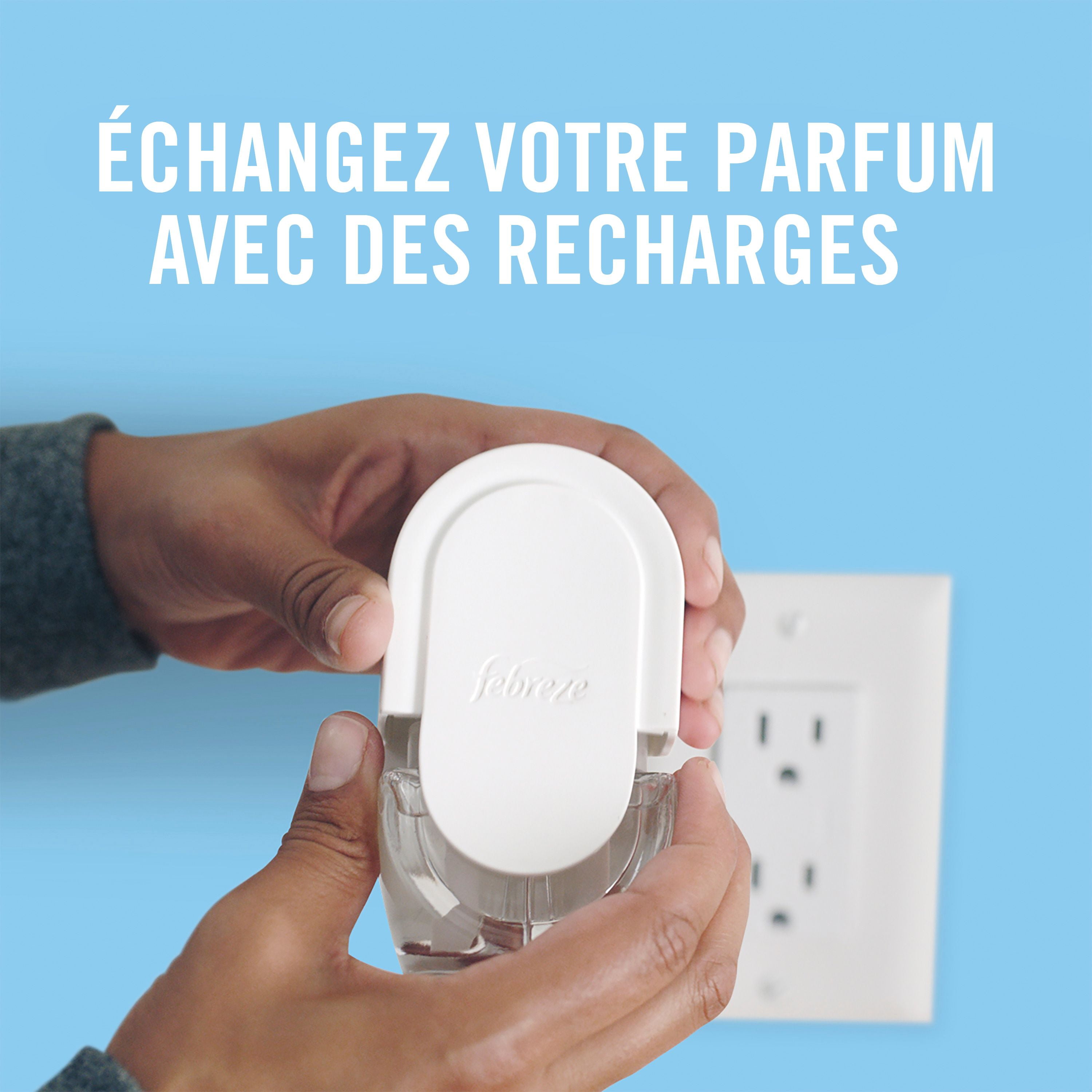 Febreze Plug In Air Freshener, Odor-Fighting Scented Oil Starter Kit, Gain Scent, Warmer + 4 Refill