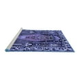 thumbnail image 2 of Ahgly Company Machine Washable Indoor Square Medallion Blue Traditional Area Rugs, 3' Square, 2 of 4