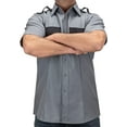 thumbnail image 4 of First Class 100% Polyester Two Tone Short Sleeve Uniform Shirt - Light Gray and Black - M, 4 of 4
