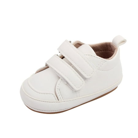 Baby Shoes Girl Formal Spring Summer Shoes Floor Sports Flat Soles Light Comfortable Solid Color Hook Loop Toddler Girl Sneakers Size 0 Months-6 Months