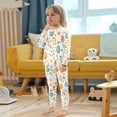thumbnail image 4 of FORMRS Toddler Unisex Long Sleeve Top and Pants Pajama Set 2-Piece Sleepwear, Sizes 18M-8Y, Floral Easter Eggs, 4 of 6