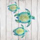 thumbnail image 3 of Set Of 3 Metal Sea Turtle Beach Theme Decor Wall Art Decorations For Indoor Outdoor Bathroom Garden Teal, 3 of 5