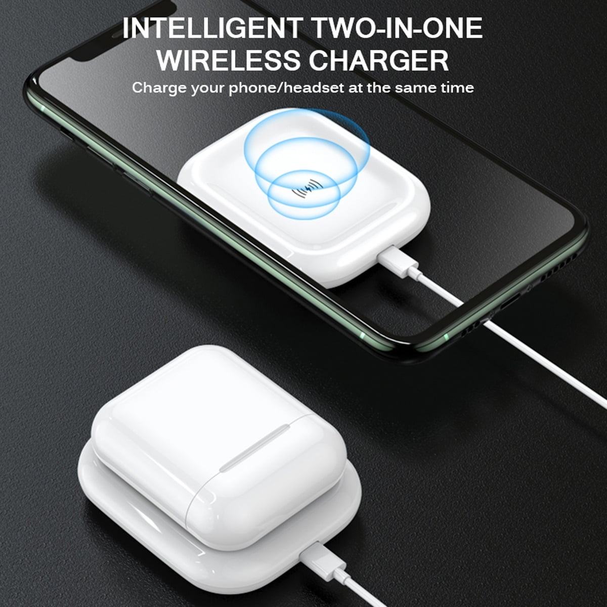 Wireless Charger for Airpods, Fast Wireless Charging Station for
