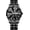 Black Silver, variant on Mens Luxury Big Face Business Formal Quartz Watch Stainless Steel Strap Diamond Markers Luminous Calendar Waterproof Analog Wristwatch