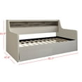 thumbnail image 6 of Home Design Brianna Twin Daybed with Upholstered Frame, Nailhead Trim, Built-In Storage with Two Drawers, Stylish Seating and Sleeping Solution, Warm Gray, 6 of 6