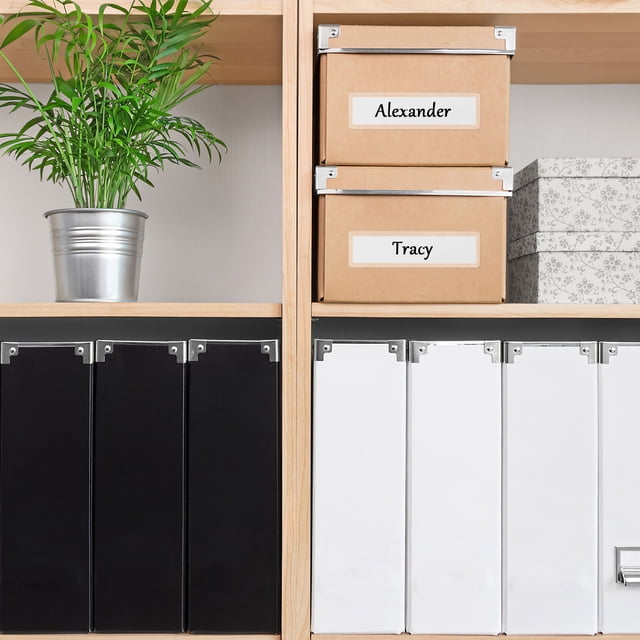 WEUVEB 50Ud Fundas Adhesivas Claras Para Etiquetas Con Papel Ideal Para Estantes Y Cajones