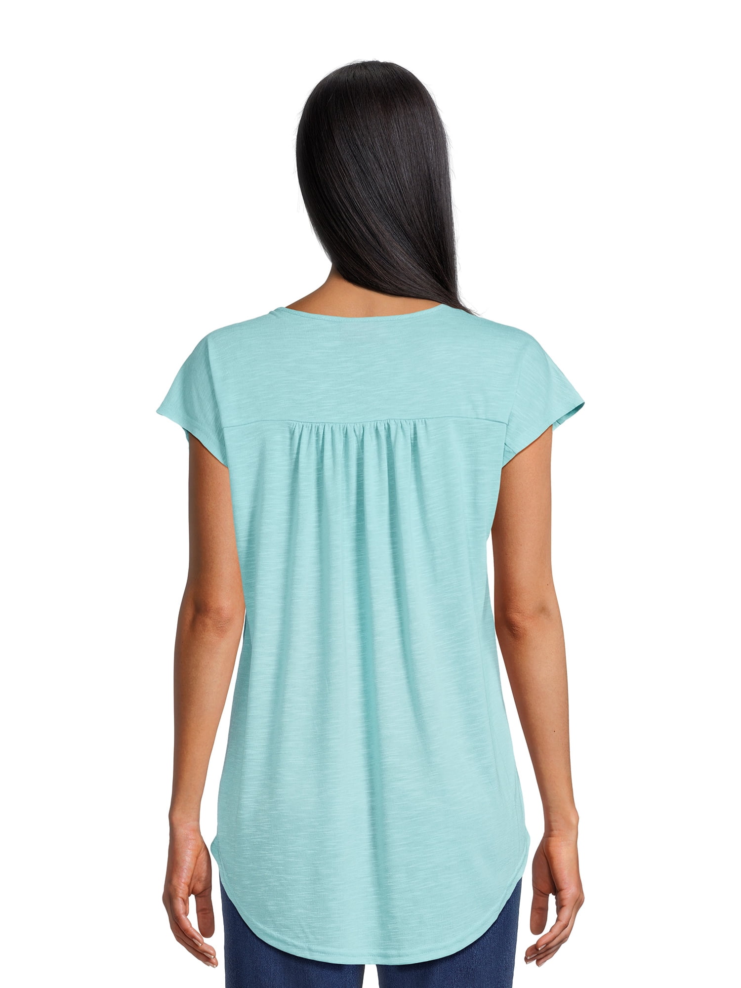 Real Size Women's Crochet Bib Tunic Top, Women's and Women's Plus XS-4X