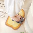 thumbnail image 3 of LAICAIW Toast Bath Mats, Soft and Absorbent Microfiber Bath Rugs, Non-Slip Shaggy Shower Carpet, Machine Wash Dry, Soft Shower Rugs for Bathroom Floor, Tub and Shower, 18 x 26, Cat, 3 of 7