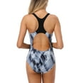 thumbnail image 6 of Attraco Women One Piece Printed Swimsuit Sports Racerback Athletic Training Swimwear, 6 of 6