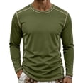 thumbnail image 2 of VgaVtl Long Sleeve Tshirts for Men Fall Winter Basic Going Out Crew Neck Mens Clothes Slim Solid Casual Pullover, 2 of 8