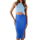 thumbnail image 1 of Vestido PRETTYGARDEN Azul Celeste-Azul, Talla Grande, Ajustado Sin Mangas, 1 of 5