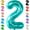Aqua Blue, variant on KatchOn, Gold 2 Balloon Number - Big, 50 Inch | Gold Number 2 Balloon, Two Balloon, 2nd Birthday Decorations for Boys | 2nd Birthday Balloons, 2 Year Old Balloon