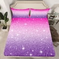 thumbnail image 2 of Castle Fairy Bling Glitter Print Girl Bed Sheets,Dreamy Princess King Sheets, 2 of 7