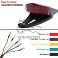 thumbnail image 4 of Rear Fender LED Brake Tail Light Turn Signals Running Lamps License Plate Light With 5 Wires for Custom Off-road Cross Dirt Bike Enduro Yamaha Suzuki DRZ Kawasaki Honda CRF, 4 of 6