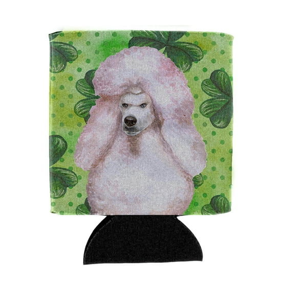 Carolines Treasures BB9891CC White Standard Poodle St Patricks Can or Bottle Hugger  Can Hugger multicolor