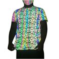 thumbnail image 1 of Camiseta reflectante colorida con patrón, camisetas sueltas de manga corta para hombres y mujeres jóvenes Pompotops oipoqjl2465, 1 of 9