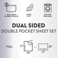 thumbnail image 2 of Urban Shop Double Sided Tech Pocket Fitted Sheet with Pillowcase, Full, Navy, 2 of 6