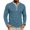 1#Blue, variant on Men's Long Sleeve Henley T-Shirts - Fake Layered Round Neck Button Down Pullover for Men Soft Base T-Shirts,Blue 3XL