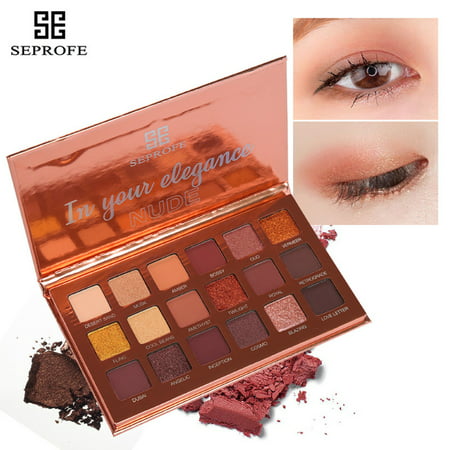 Smart Novelty 18 Color Matte Shimmer Eyeshadow Palette Nature Nude Earth Tone For Wet&Dry