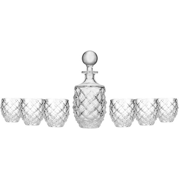 Morris Collection Modern Crystal Hand-Crafted Decorative Whiskey Set of 1 6