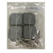 8 TENS Unit Electrode Pads 2 x 2  Replacement TENS EMS  Massage 2 Inch Square White Cloth with Premium Adhesive Gel