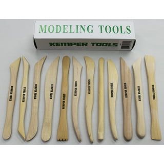 Kemper Tools 8-Piece Pottery Tool Kit, Hardwood Handles 