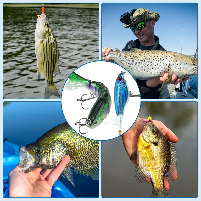 SMMYMGF Fishing Lures Tackle Box Kit, Freshwater and Saltwater