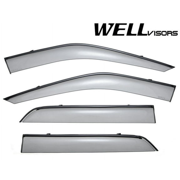 Wellvisors Side Window Visors Deflectors Rain Guards With Black Trim for 2011-2019 Ford Explorer 3-847FD008