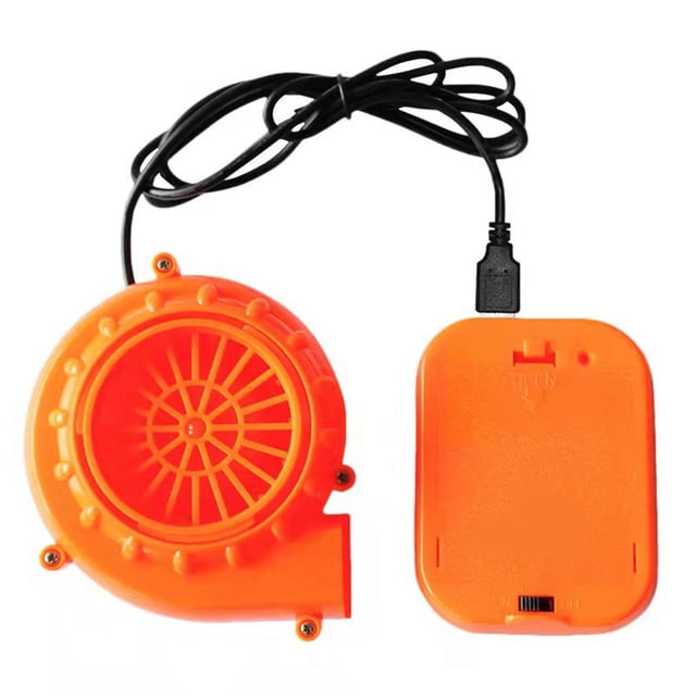 Mini ventilador naranja, mini ventilador un batería con carga usb para trajes de ropa de juego influys, pequeño mini ventilador naranja