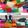 thumbnail image 5 of Colorful Oil Painted Outdoor Rug for Patio/Deck/Porch, Non-Slip Large Area Rug 5 x 8 Ft, Modern Abstract Art Vintage Indoor Outdoor Rugs Washable Area Rugs, Reversible Camping Rug Carpet Runner, 5 of 8