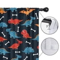 thumbnail image 4 of Blackout Kids Curtains,Dinosaur and Bone Silhouette Pattern Childrens Insulated Curtains Set Of 2,Bedroom Essentials,Toddler Room Decor 42"x84", 4 of 5