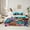 Pink Orange Green Blue, variant on Castle Fairy Child Cute Salamander Twin Bedding Sets,Cartoon Axolotl Bedding Comforter Set