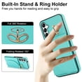 thumbnail image 4 of for Samsung Galaxy A14 5G Wallet Case with Card Holder Women Men, Flip PU Leather Kickstand Shockproof Protective Phone Cover Magnetic Clasp 360 Rotation Ring Stand for Samsung A14 5G, Green, 4 of 7