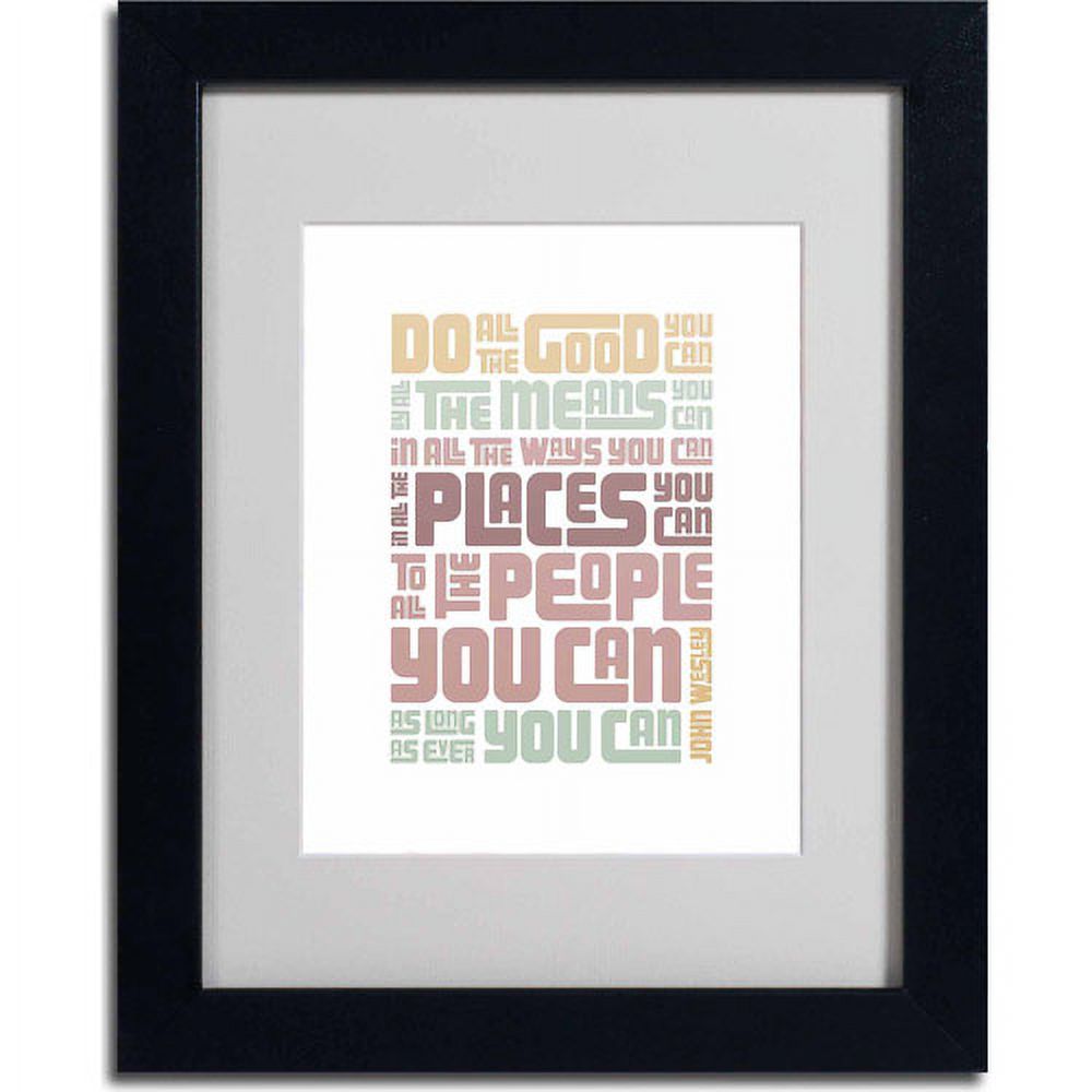 Trademark Fine Art "Do Good" Canvas Art by Megan Romo, Black Frame