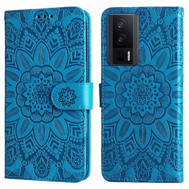 Funda tipo cartera GANGXUN para Xiaomi Poco F5 Pro , diseño girasol, cuero PU, soporte, cierre magnético, tarjetero