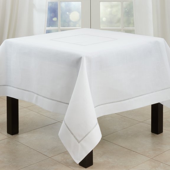 Saro Lifestyle Embroidered Border Design Tablecloth