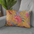 thumbnail image 6 of Throw Pillow Covers - Pack of 2 Decorative Floral Printed Cushion Case for Home Decor Sofa Couch Chair Bed Patio Living Room Bedroom Car Office Study - Dark Yellow, 14x20, 6 of 12
