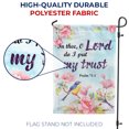 thumbnail image 3 of America Forever Bible Verse Garden Flag - 12.5 x 18 inch - Pslam 71:1 Trust In The Lord - Christian Quotes Religious Double Sided Outdoor Yard Decorative Inspirational Faith Flag, 3 of 5