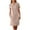 LYQ1_Khaki, variant on Meichang Summer Dresses for Women Casual Short Sleeve Half Button Crew Neck Knee Length Dress Solid Lightweight Work Dresses with Pockets