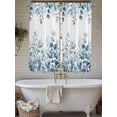 thumbnail image 4 of Blue Eucalyptus Leaves Living Room Curtains 2 Panel, Watercolor Spring Summer Botanical Cafe Window Treatment, Extra Long Farmhouse Bedroom Bathroom Kitchen Curtains Drapes 104"x72", 4 of 6