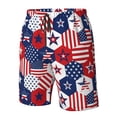 thumbnail image 4 of Sikiie Shorts de Plage pour Hommes Imprimé Étoiles Américaines 2, Shorts à Séchage Rapide Haute Élasticité - avec Cordon et Poches Antidérapantes, Adaptés pour Plage, Sports, Vacances-3TG, 4 of 6