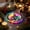 MulticolorA, variant on Talqzovs Circular Decorative Cup Placemats , 3.94x0.23in Christmas Placemats Christmas LED Acrylic Light Up Glowing Table Mat