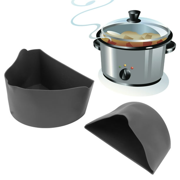 Revestimiento De Silicona Para Olla De Cocción Lenta 2 En 1 Divisor De Alimentos Reutilizables