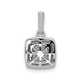 thumbnail image 3 of Real 14kt White Gold 1/3ct. Diamond Princess Square Cluster Pendant; for Adults and Teens; for Women and Men, 3 of 4