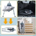 thumbnail image 6 of RICHYOUNG Folding Baby Swing for Infant,Bluetooth Music,Remote Control,5-Speed Baby Bouncer(Gray), 6 of 10