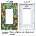 thumbnail image 3 of Yayeee Rocker Switch Wall Plate 3-Gang 6.5"x4.6" Home Decorative Outlet Cover, Orange Tree Pattern, 3 of 6