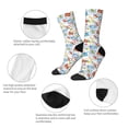 thumbnail image 3 of KLL Summer Stamp Print Cool Socks Men's Women's Crew Socks Funny Crazy Novelty Stockings, 3 of 6