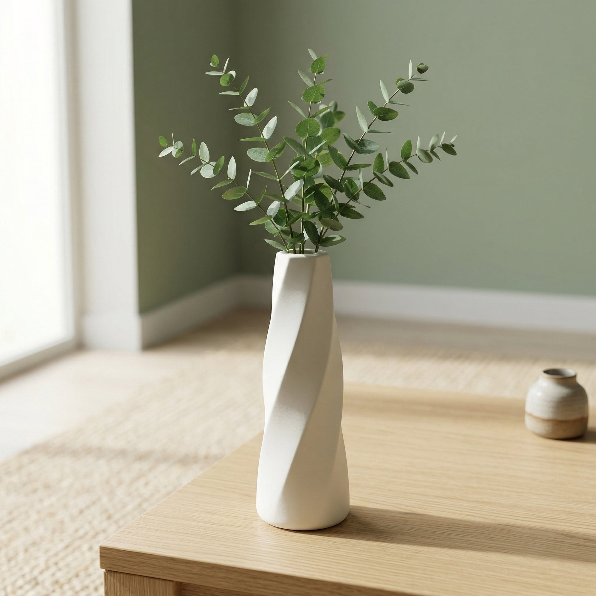 Unique Bargains Clear Plastic Bud Unbreakable Decorative Vase White 2.8"L x 2.8"W x 8.3"H
