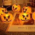 thumbnail image 4 of Christmas Decoration Halloween Melon LED String Lights 3 Meters 20 Lights with Flashing Battery Box (Evil Pumpkin), 4 of 5
